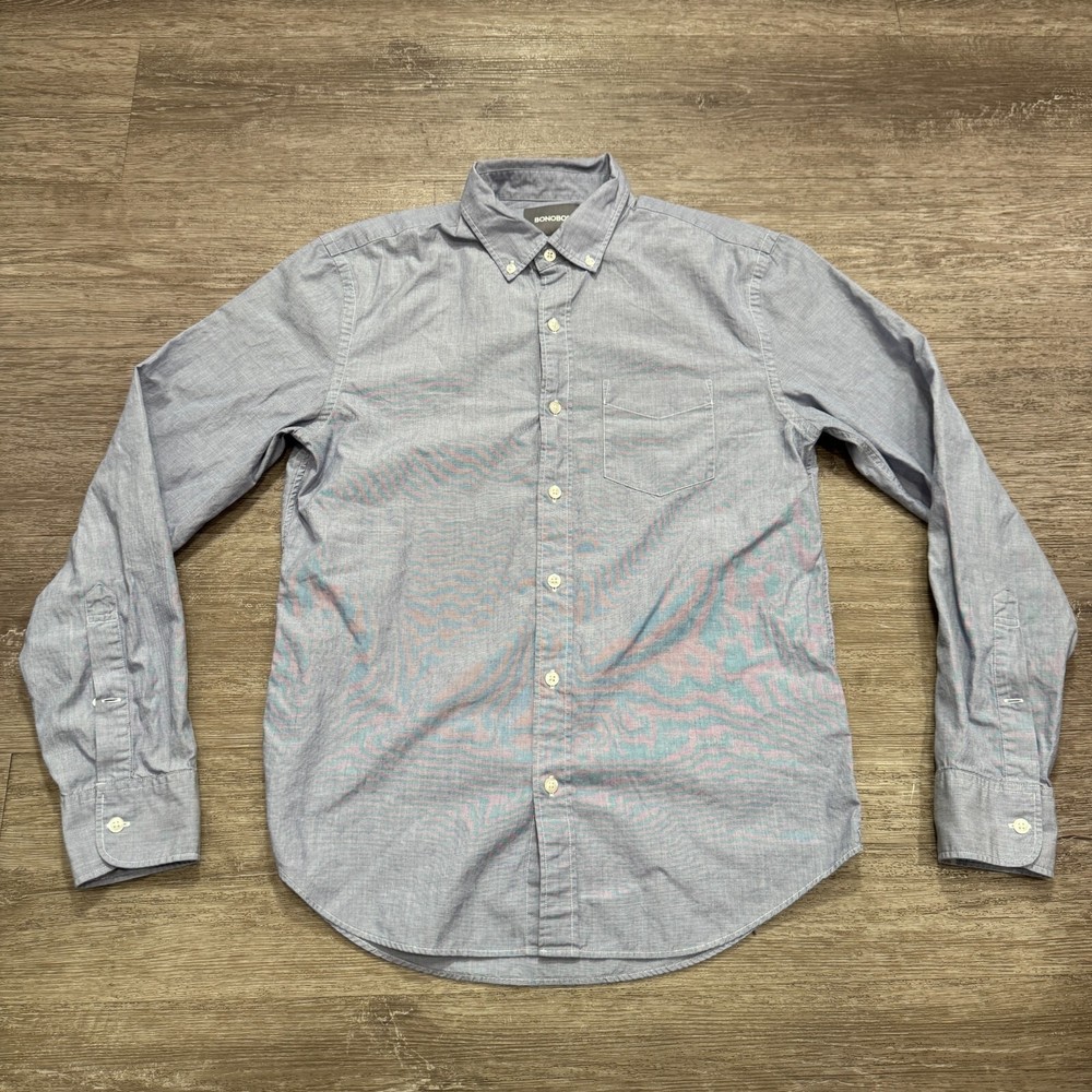 Bonobos Shirt Mens Small Blue Button Up Classiccore Minimal Casual Normcore