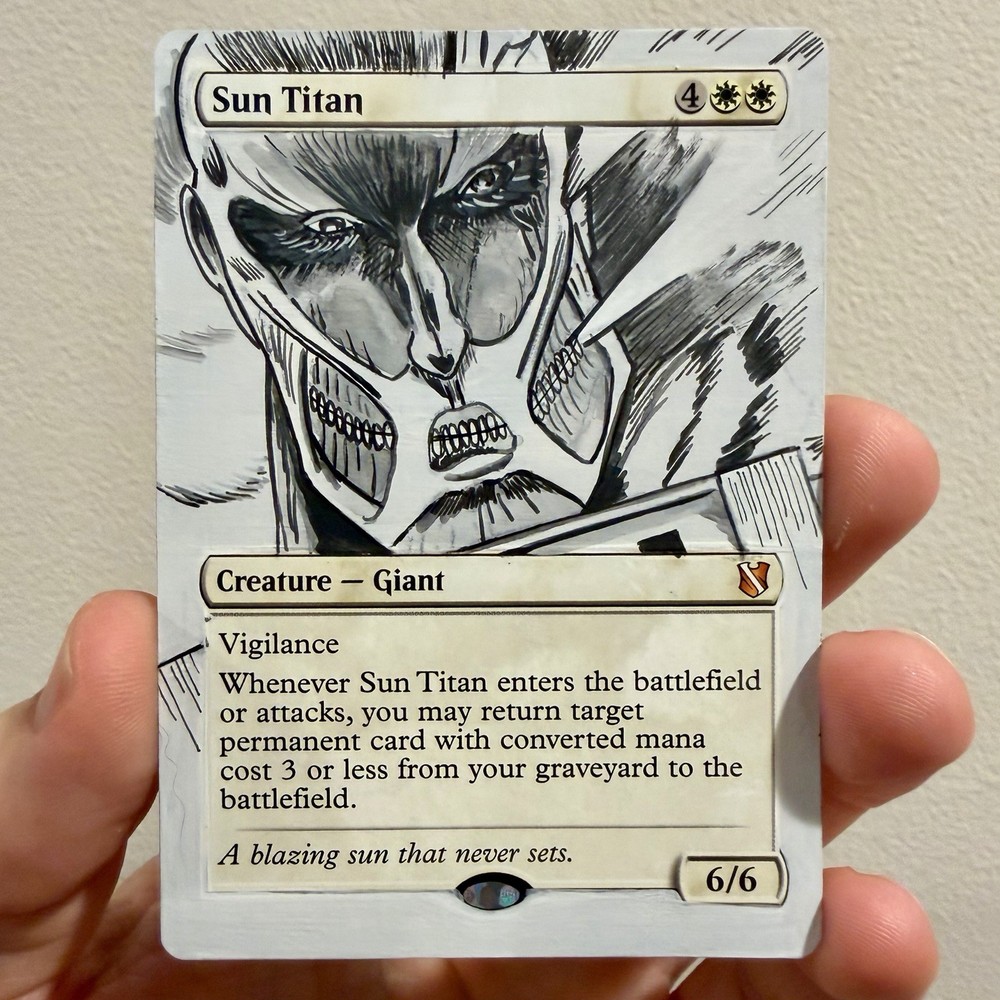 Sun Titan - Attack On Titan, Colossal Titan - Hand Painted Manga Alter