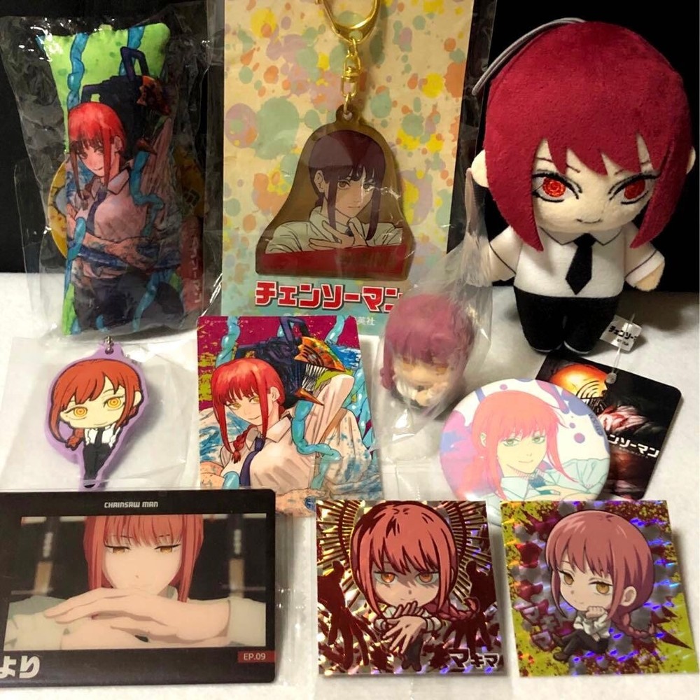 Chainsaw Man Makima Figure Plush Keychain Badge Goods Set 10pcs Rare