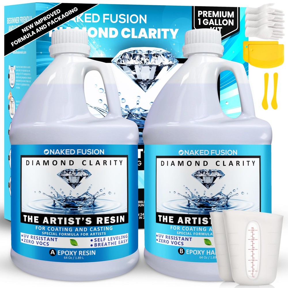 Epoxy Resin Art Kit Crystal Clear Coating for Artists and DIY Projects