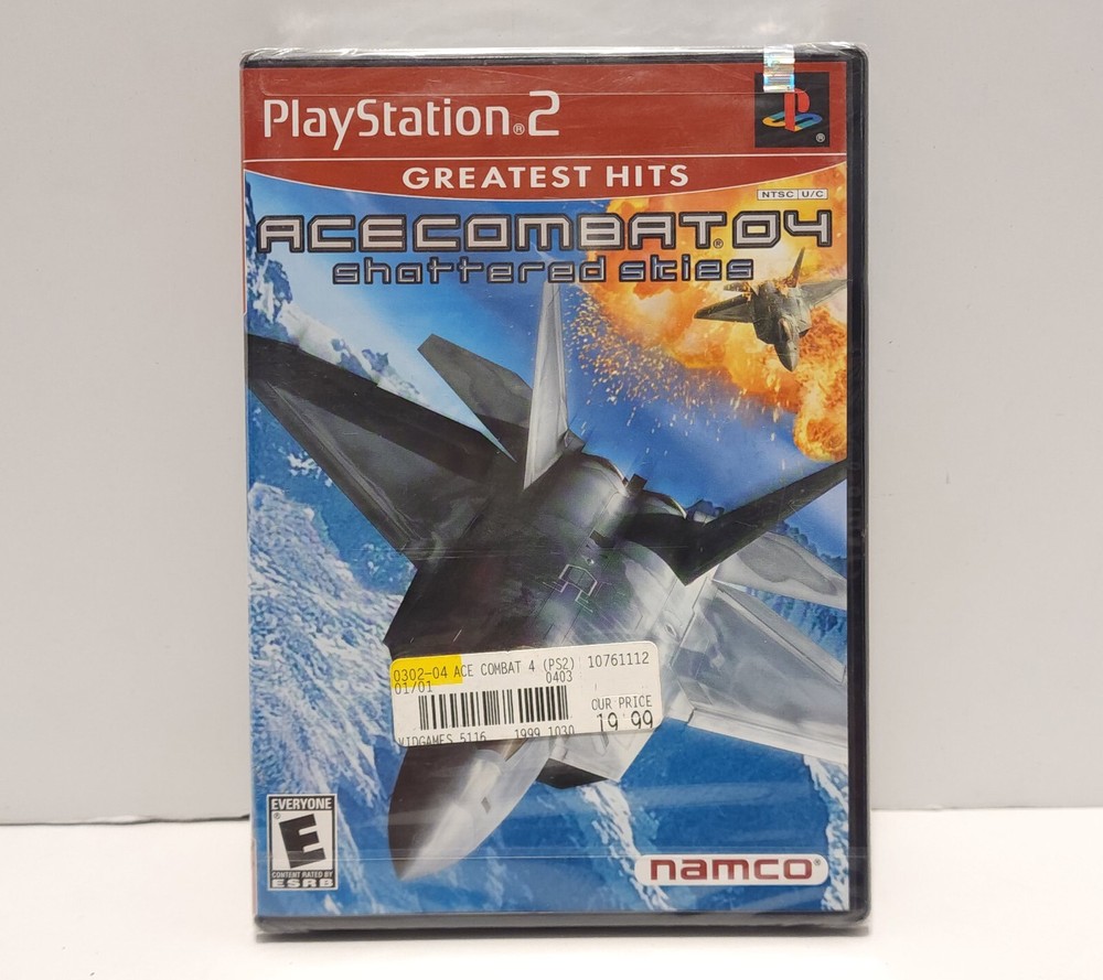 Sealed 2001 Ace Combat 04 Shattered Skies PS2 Game by Namco-image