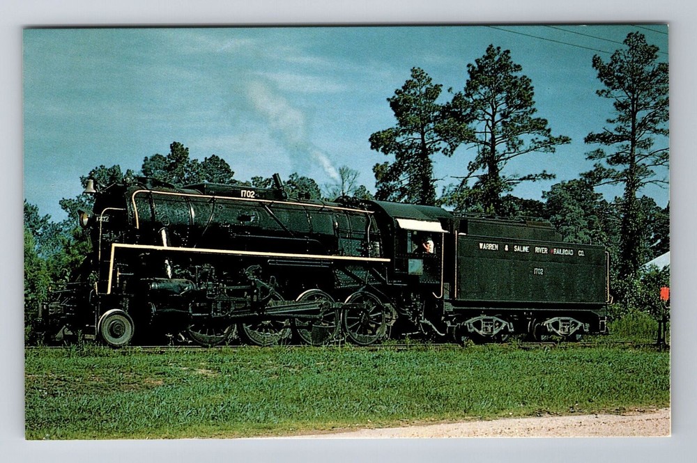 Warren & Saline River Railroad Company, Train, Transportation, Vintage Postcard