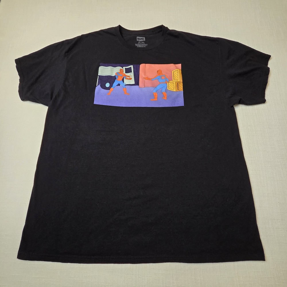 Men’s Marvel Spider-Man Black Short Sleeve T Shirt XXL