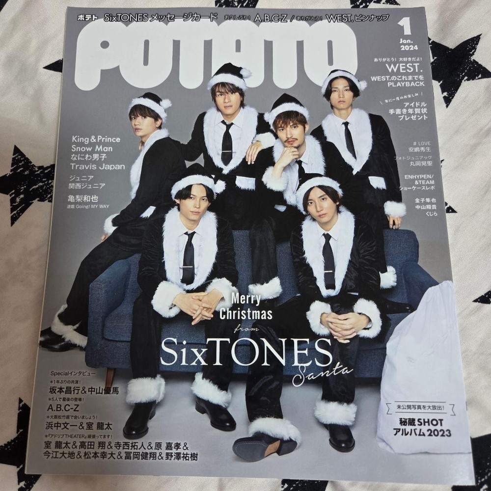 POTATO Jan 2024 SixTONES Magazine Cover, , Japanese Music s