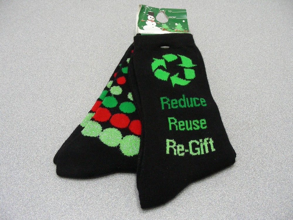 K. BELL - 2 Pairs Christmas Themed Size 9-11 Crew Socks!