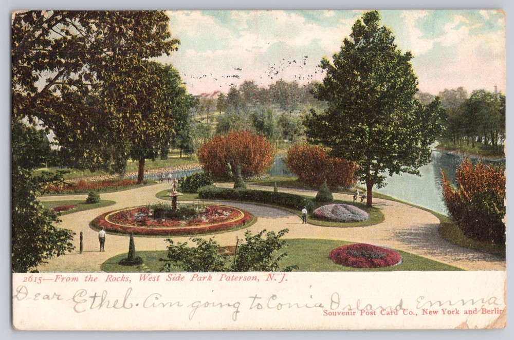 Paterson, N.J., From the Rocks West Side Park landscape, Undivided Back 1906