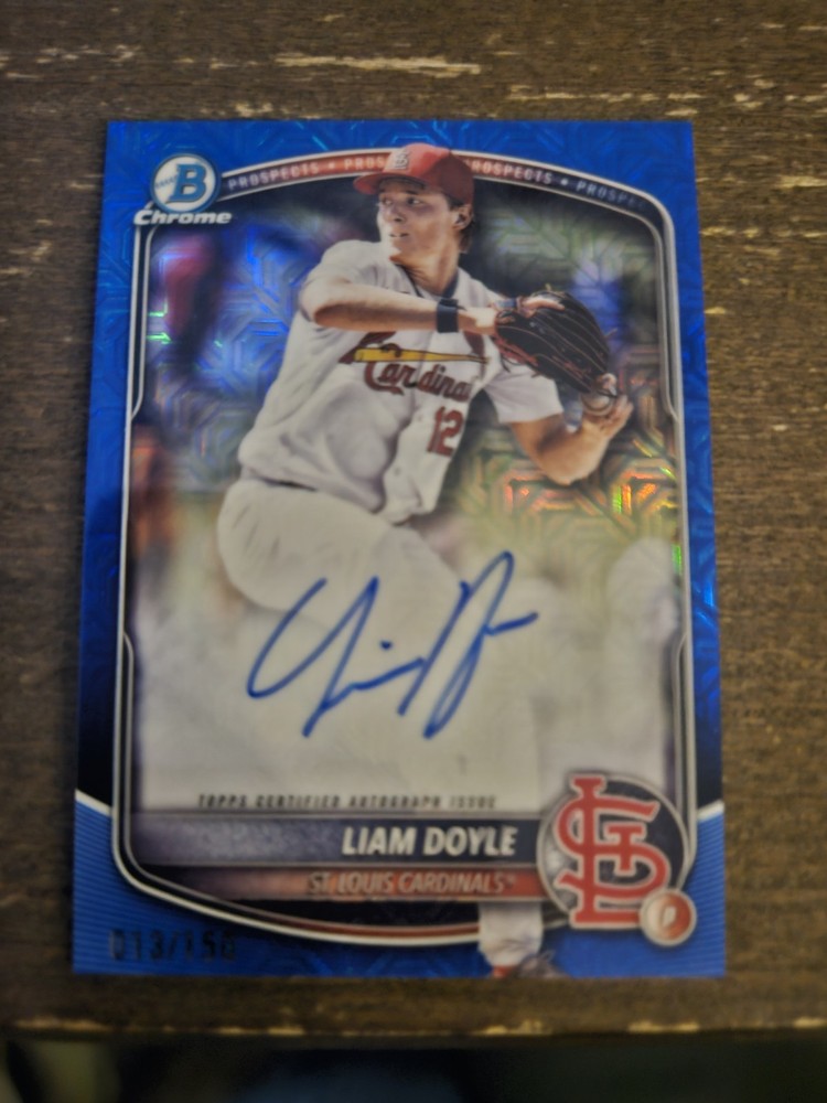 2025 Bowman Draft Liam Doyle Blue Mojo Auto /150 BMA-LD