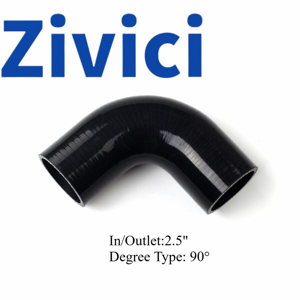 64mm Black Silicone 90 Degree Elbow Turbo Hose Pipe 2.5 Inch
