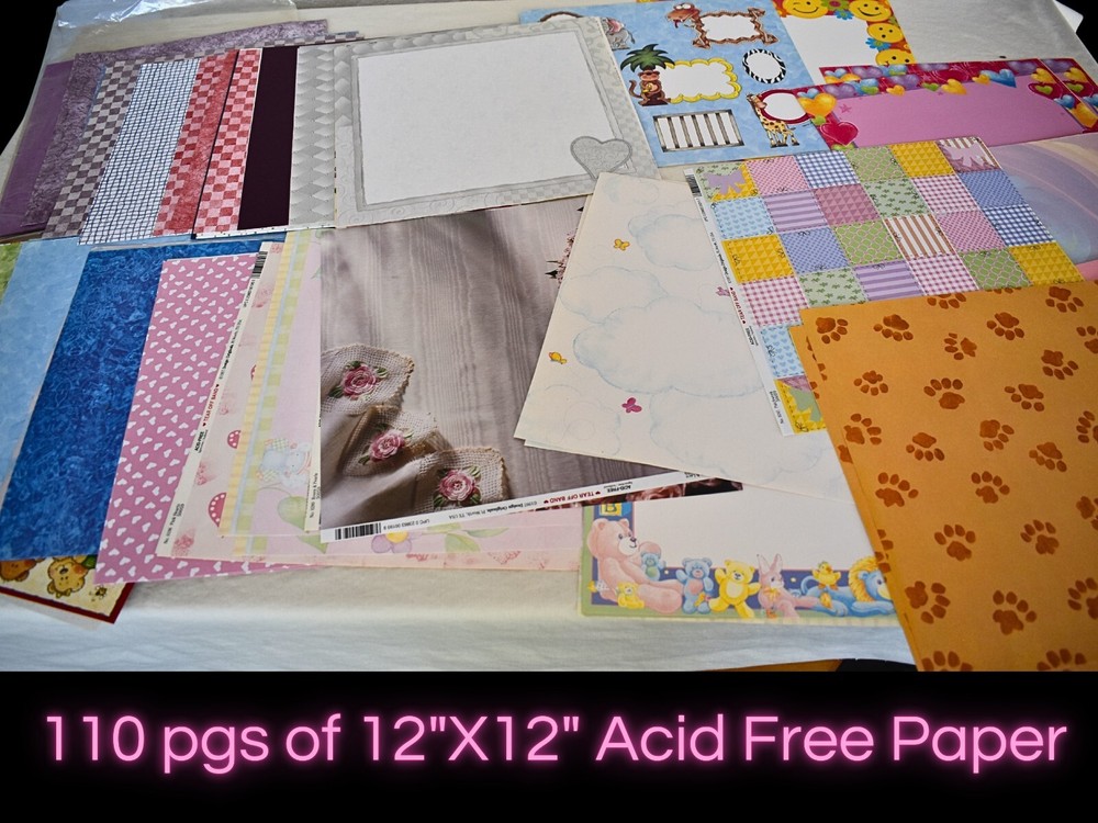 Scrapbooking Acid Free Paper Making Memories Design Originals 110 Sheets 12