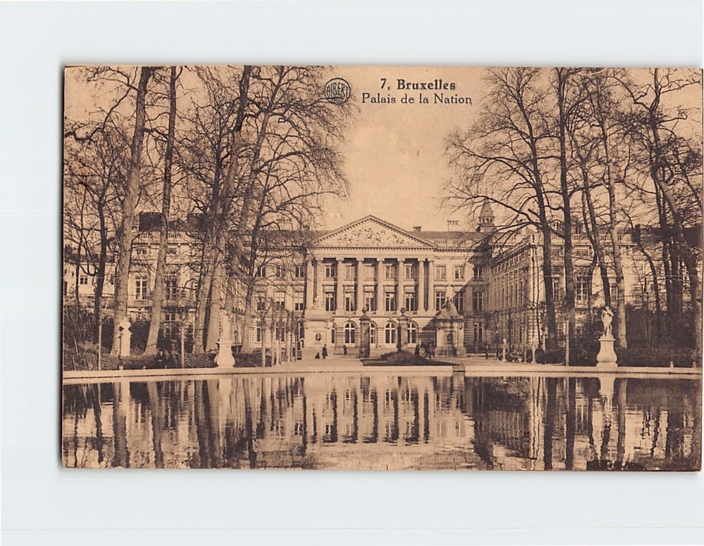 Postcard Palais de la Nation Brussels Belgium
