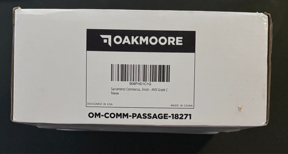 Sacramento Oakmoore Heavy Duty Commercial Passage Door Lever Nickel Chrome New
