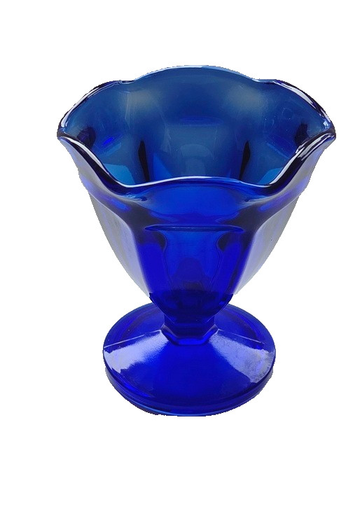 Replacement for your set - Anchor Hocking Cobalt Glass Desert Cup on Base