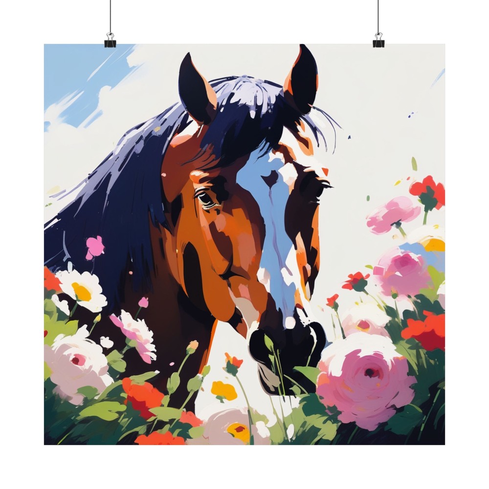 Abstract Horse Art 11 Matte Vertical Wall Posters-image