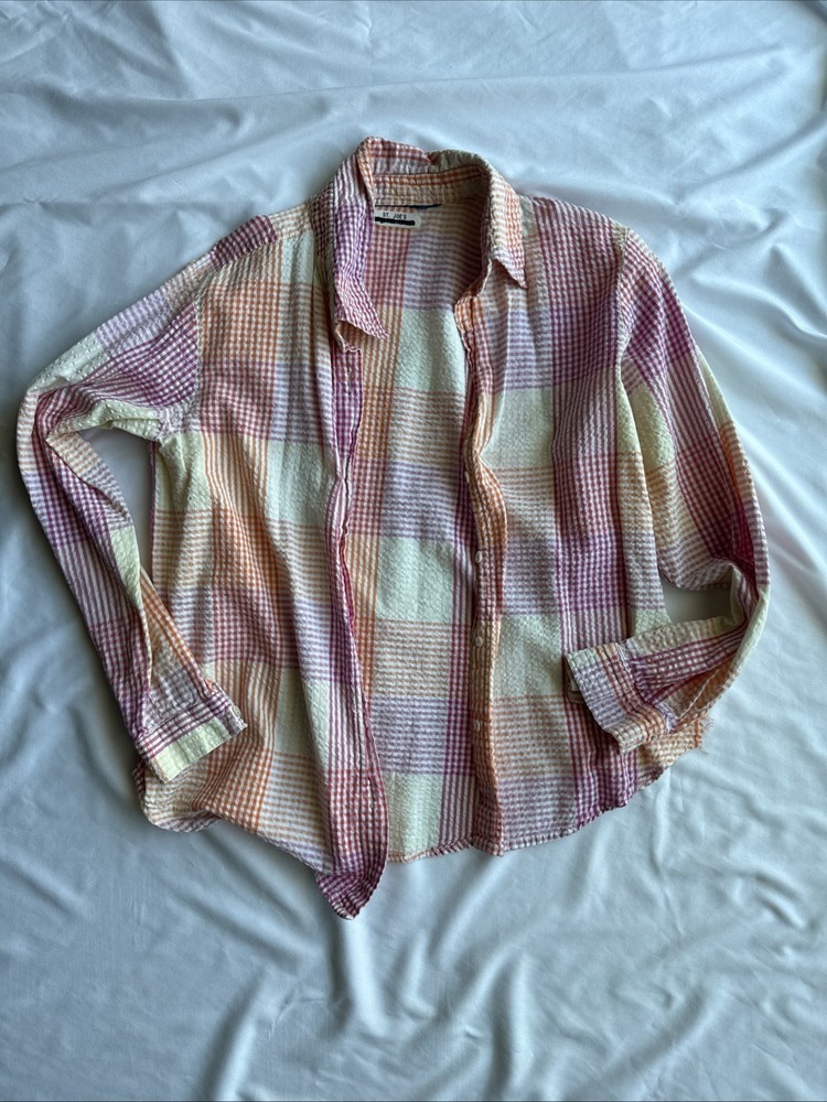 Women’s Vintage Button Down Shirt Plaid Size Small