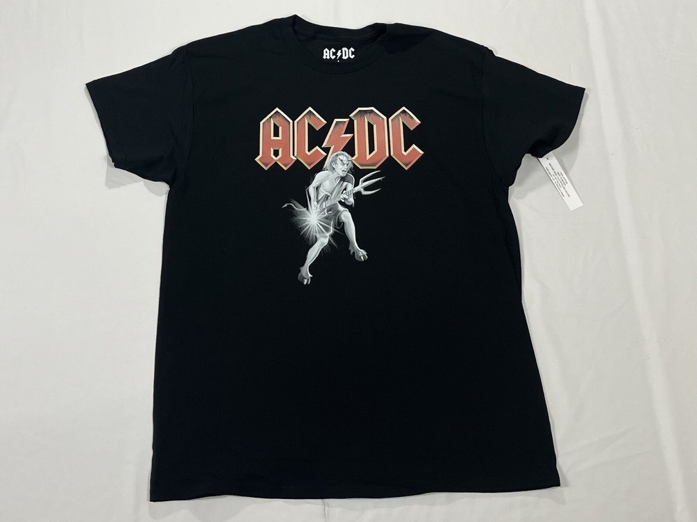 AC/DC Black Heavy Metal Band Tour Tee XL Brand New With Tags-image