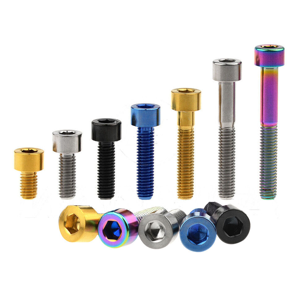 M6 Titanium Bolt Socket Cap Head Hex Ti Screw 10 15 18 20 25 30 35 40 50 60 65mm