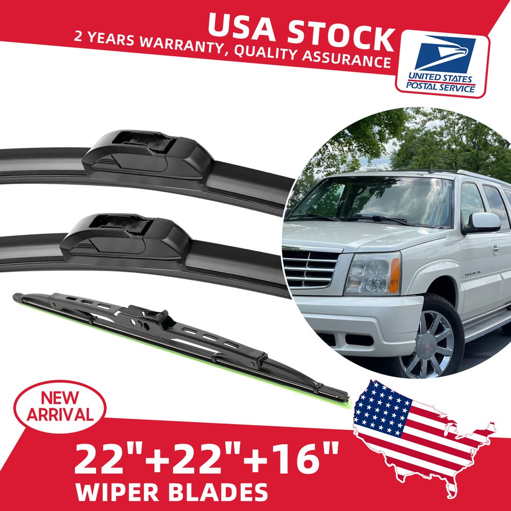 3-Piece Direct Connect Wiper Blades Set - 22
