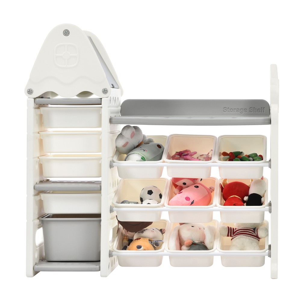 Kids Toy Storage Organizer with 14 Bins Multifunctional Nursery Furniture Unit