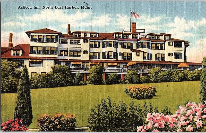 Postcard HOTEL SCENE East Harbor Maine ME j/11 AJ0331