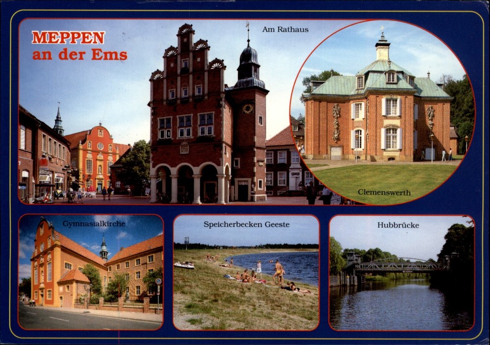 Meppen an der Ems City Lower Saxony Germany vintage postcard d200