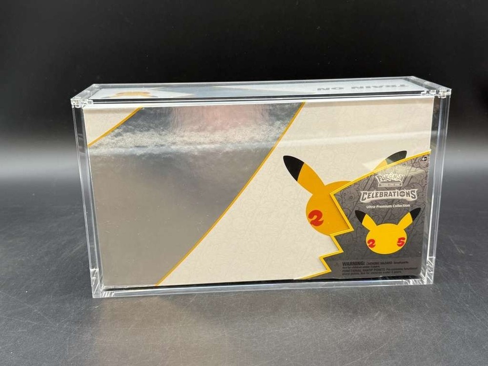 Pokemon TCG Celebrations Ultra Premium Collection Box SEALED UPC w/AcrylicPROBSTEIN is actively accepting consignments !!