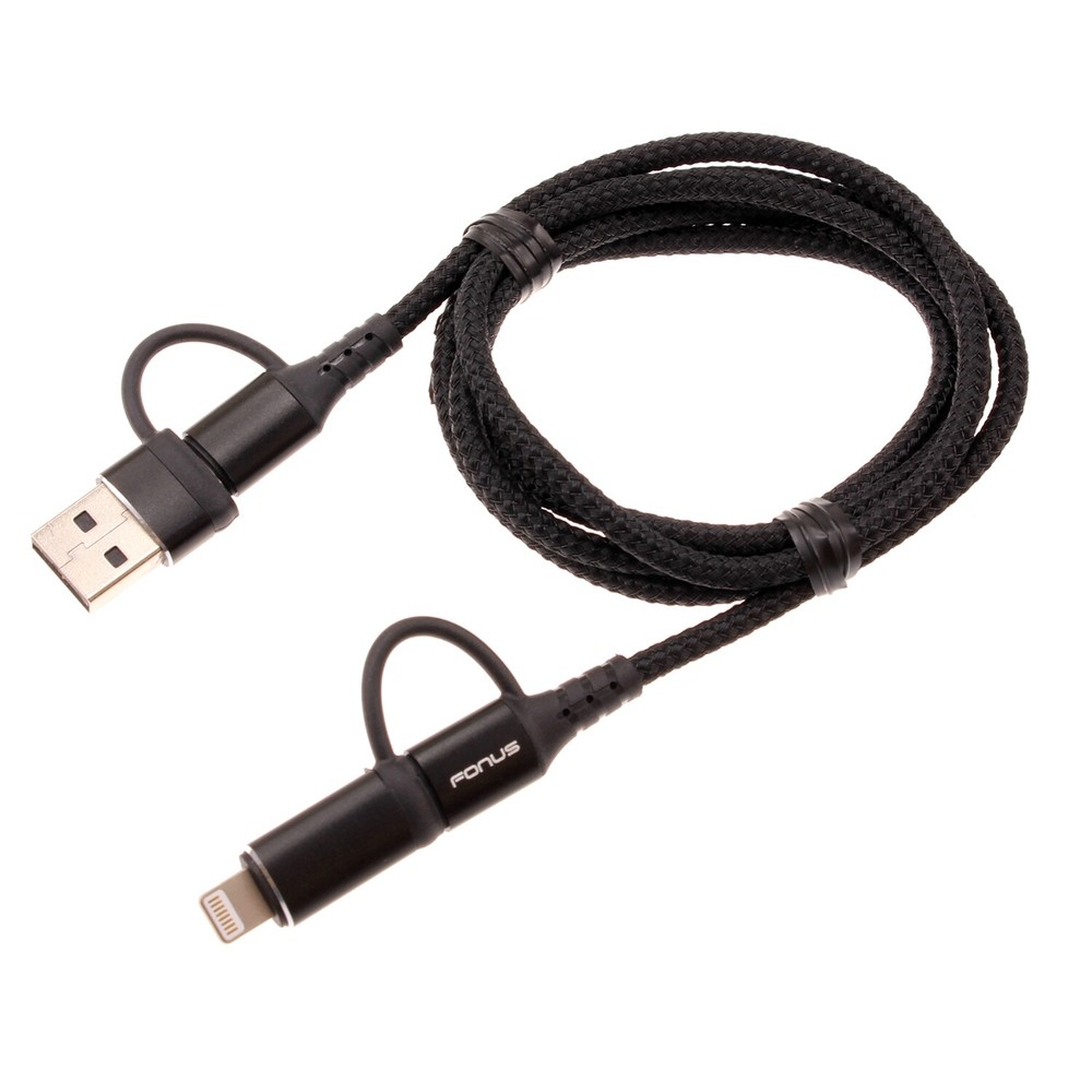 4-in-1 Fast Charging USB-C Cable for iPhone & Smartphones