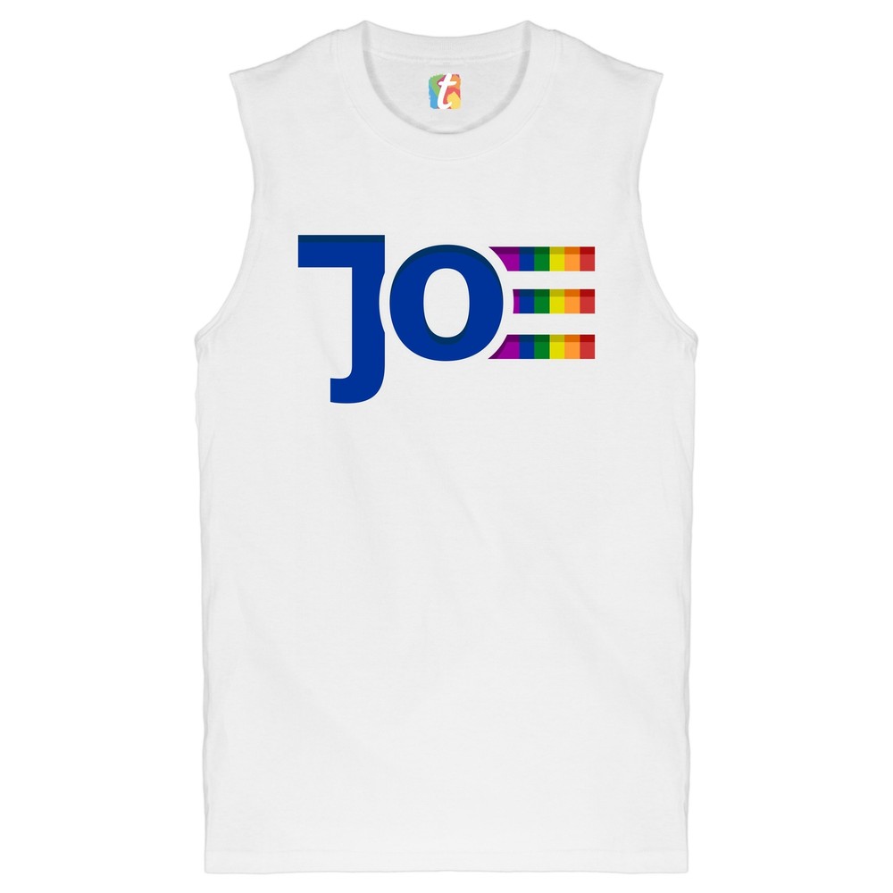 Joe Biden Muscle Shirt LGBTQ Gay Pride Rainbow Uncle Joe 2020 Vote Blue Men's