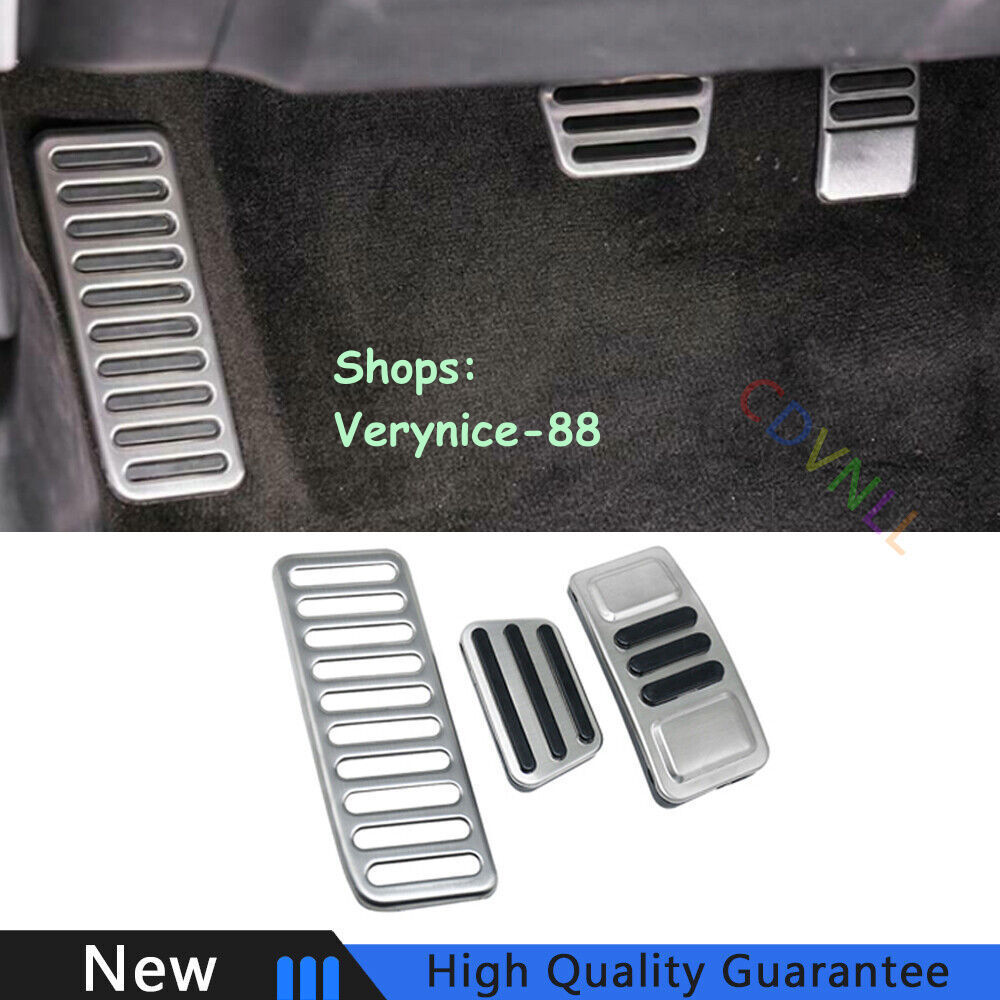 Ford Mustang 15-21 Silver Steel Brake & Accelerator Pedal Covers