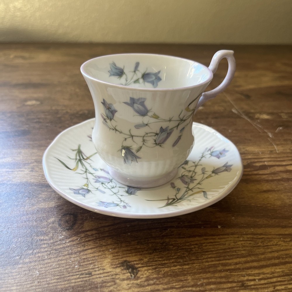 Vintage Queens Staffordshire Bone China Teacup and Saucer Set  