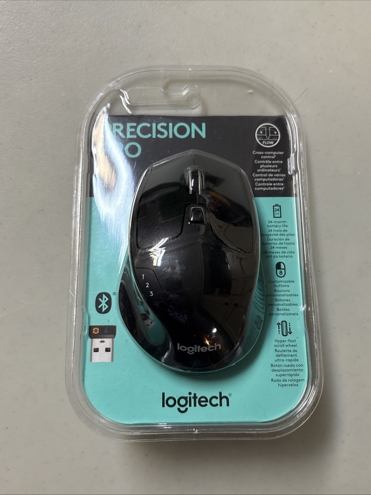 Logitech Precision Pro Multi-Device Wireless Bluetooth Mouse NEW SEALED