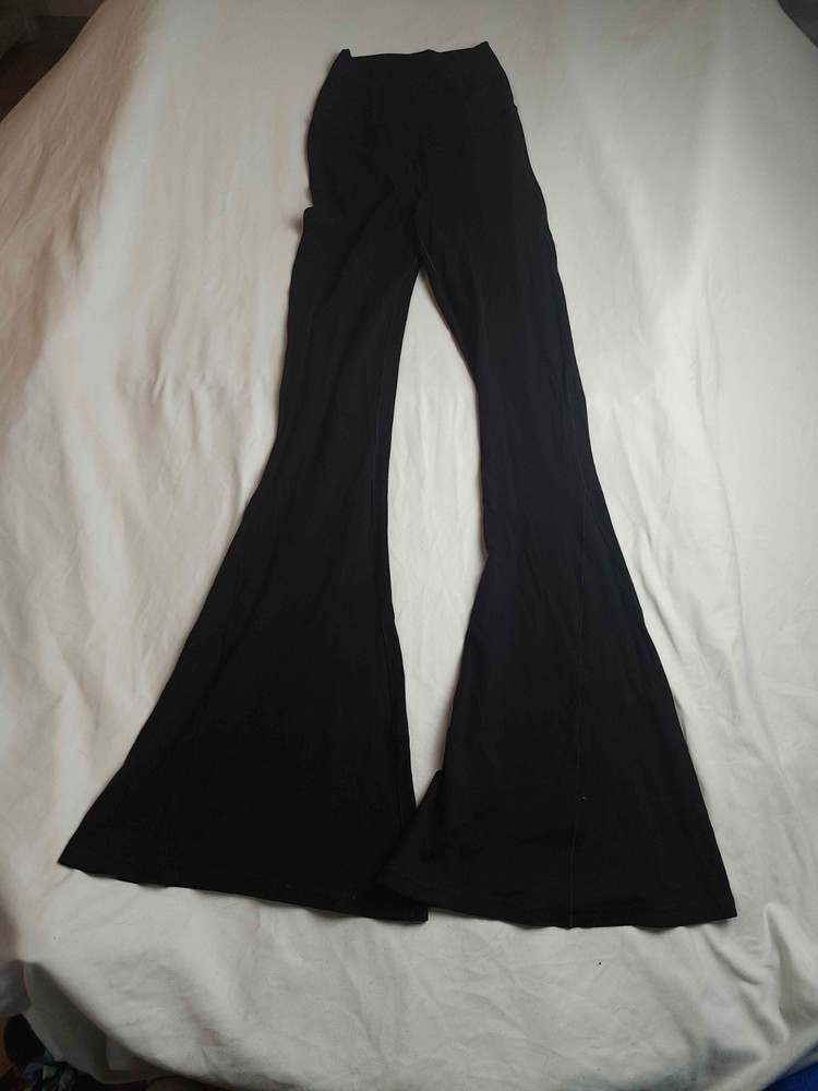 Aerie Offline Leggings Womens Small Real Me Super Flare Hi Rise Black Minimalist
