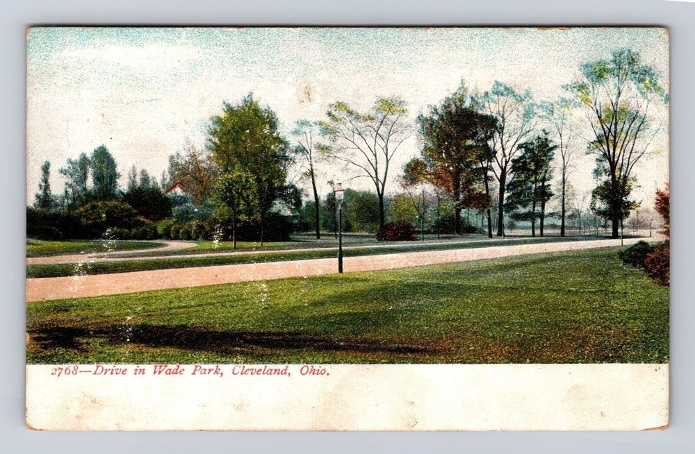 Cleveland OH-Ohio, Drive In Wade Park, Antique, Vintage Souvenir Postcard