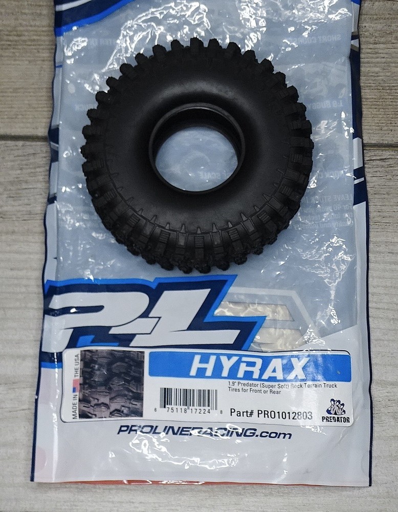 Pro-line Racing PRO1012803 1.9 Hyrax Predator Rock Crawler Tires 2 Pack