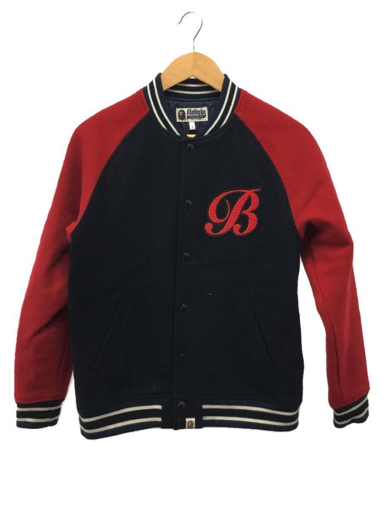 A Bathing Ape Stripe College Varsity Jacket L/S/Wool/Navy/001Hjf802502X