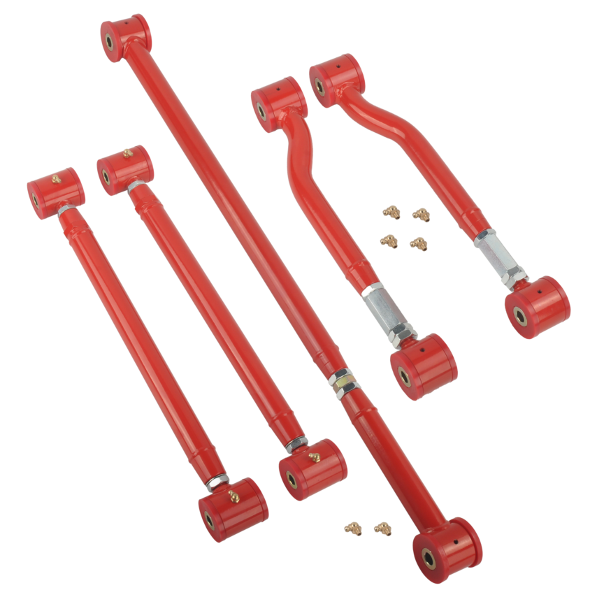5Pcs Adjustable Rear Upper+Lower Control Arms w/ Track Bar for 2007-2014 GM SUVs