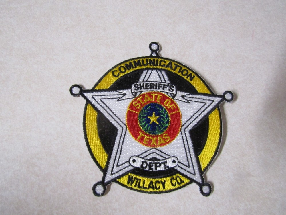 PARCHE FORMA DE ESTRELLA DE LA LEY DEPARTAMENTO DEL SHERIFF DE TEXAS CONDADO WILLACY COMMUN