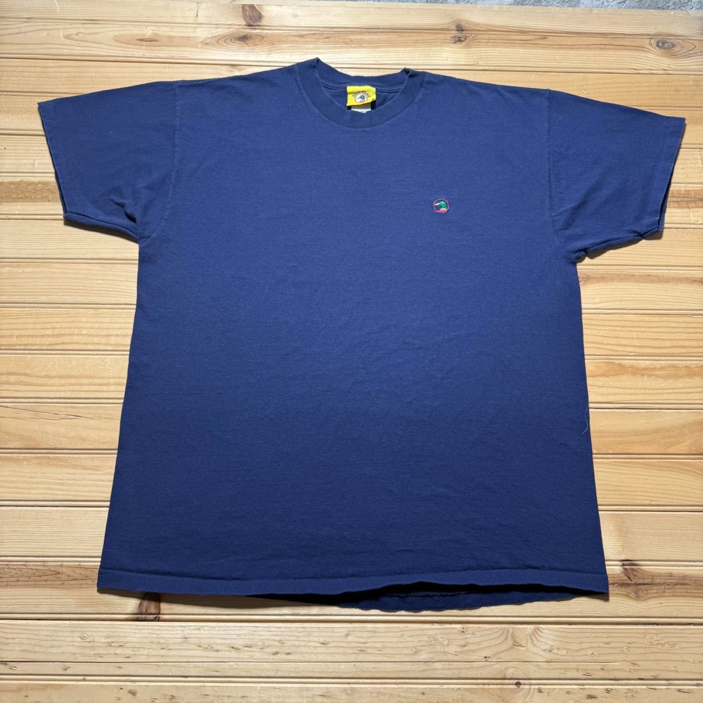 Vintage 90s Duck Head Embroidered Logo Single Stitch T-Shirt USA Made - Large