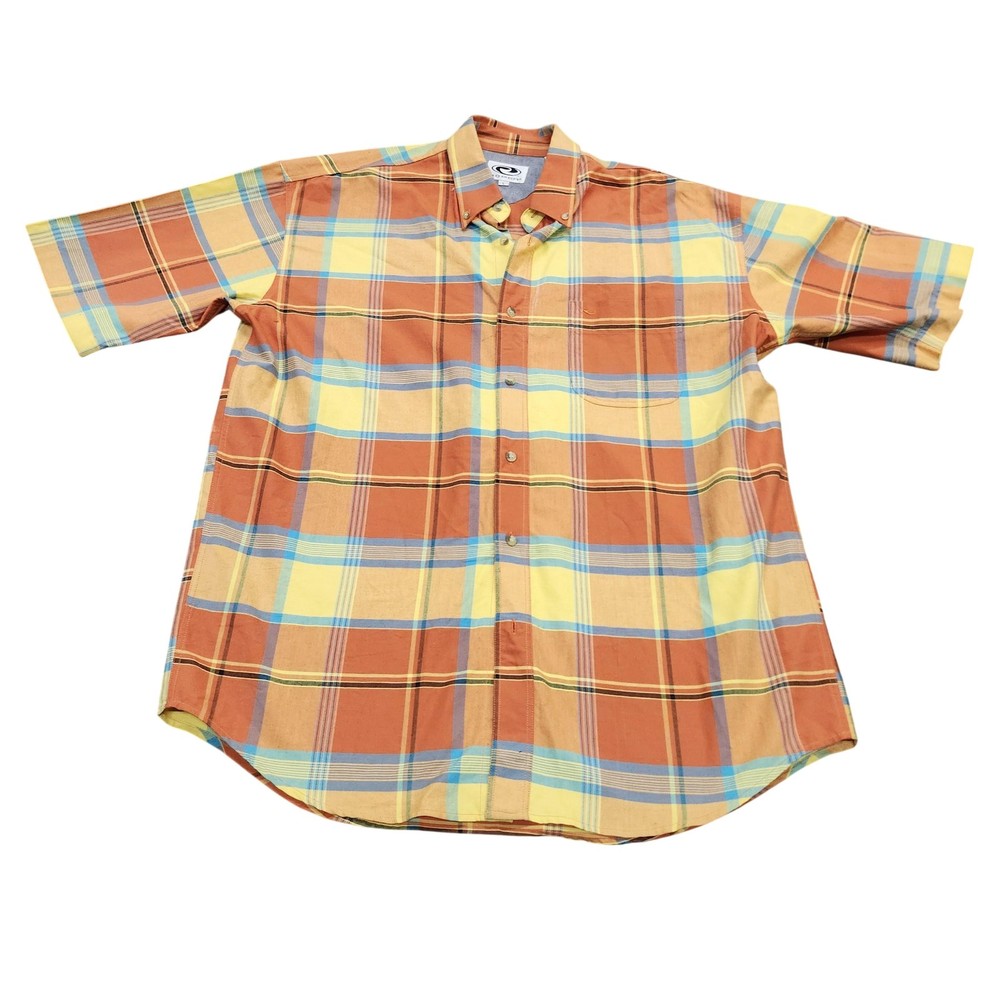Roper Shirt Mens Large Multicolor Plaid Short Sleeve Button Western Casual