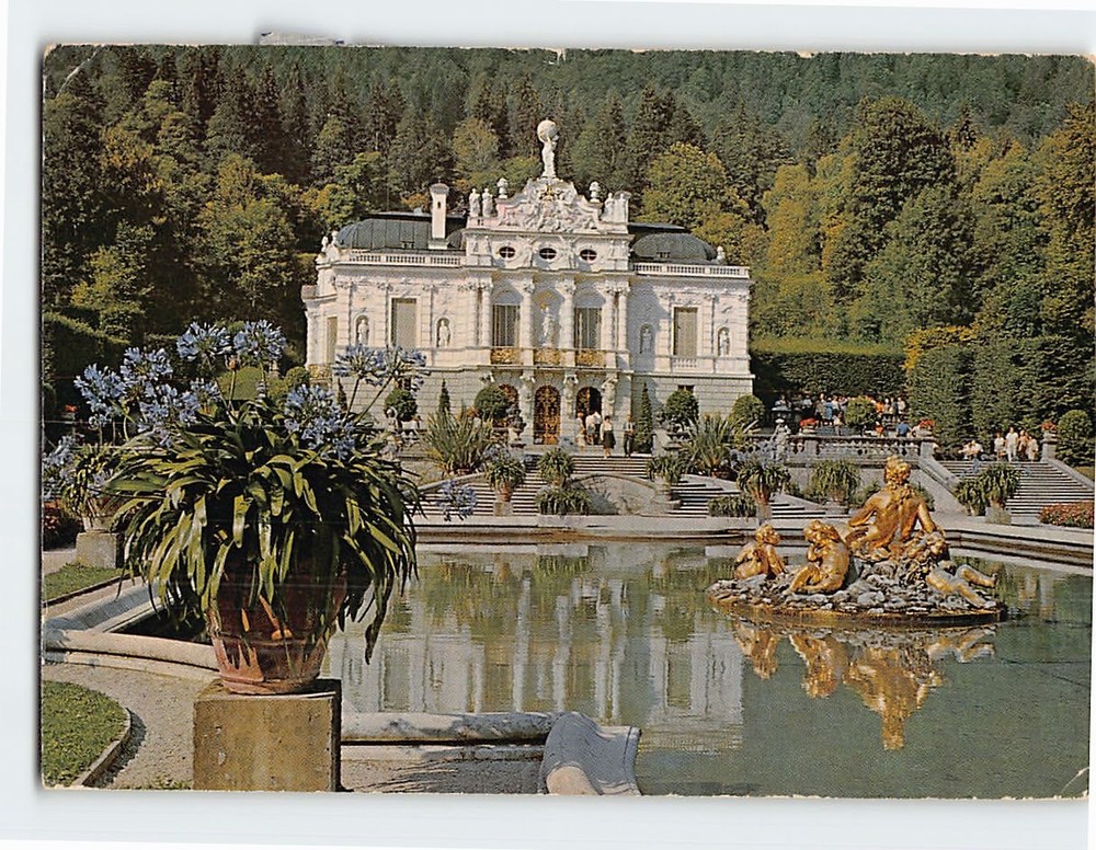 Postcard Linderhof Palace Bavaria Germany