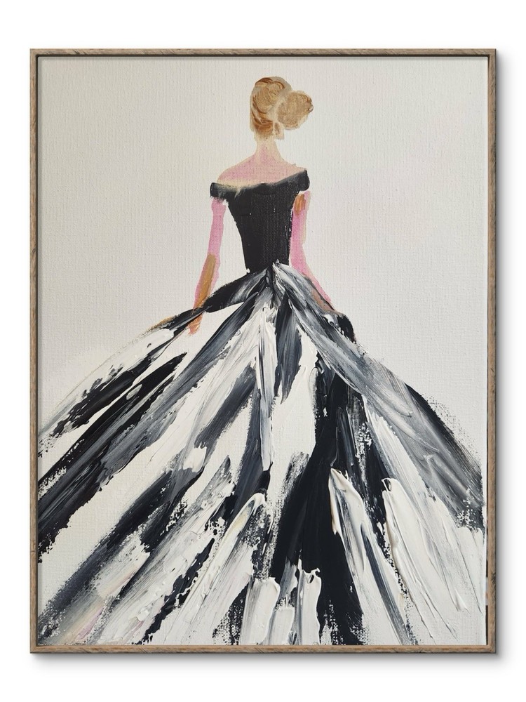 Abstract Lady Impressionistic Original Wall Art 14X11 Canvas Acrylic