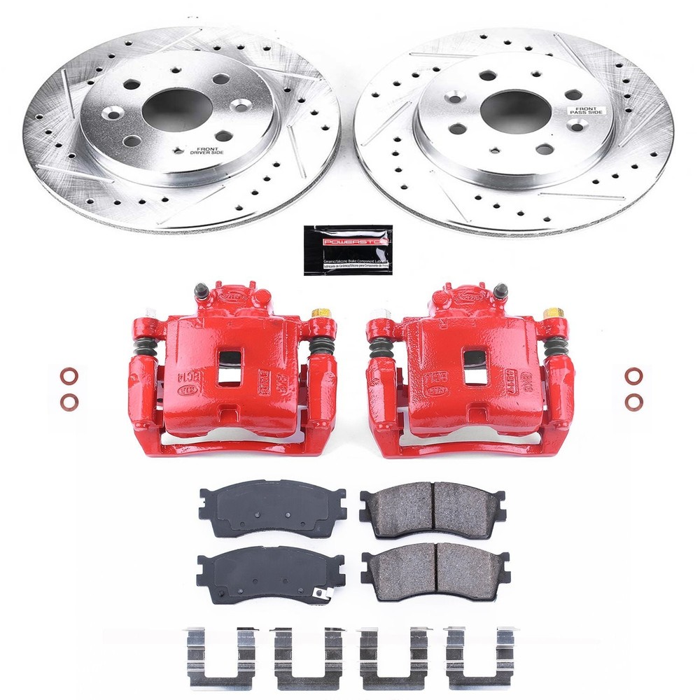 Power Stop KC5902 Z23 Evolution Sport Performance 1-Click Brake Kit w/Calipers F