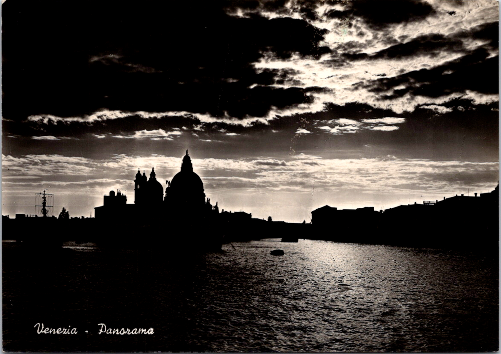 Vintage Postcard Venice Scenic Panorama Italy