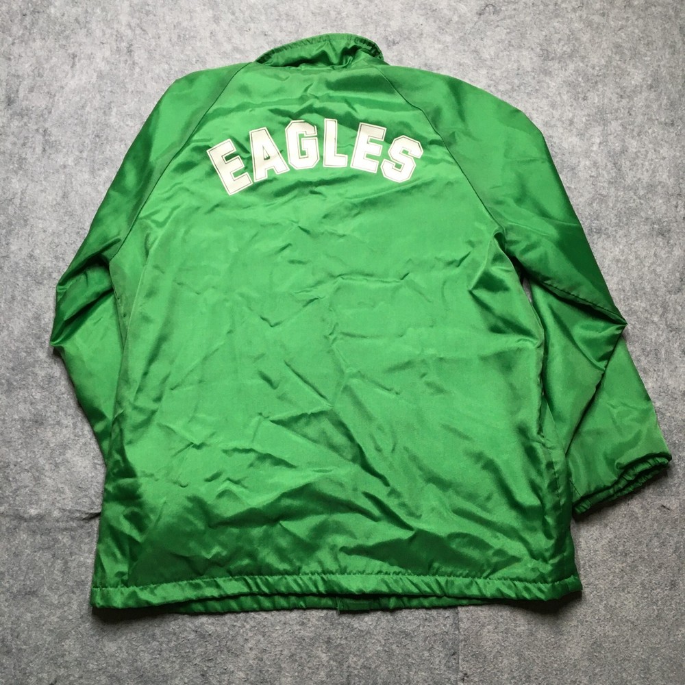 Vintage 80s Philadelphia Eagles Green Birdie Leslie Coach Sideline Jacket Men XL