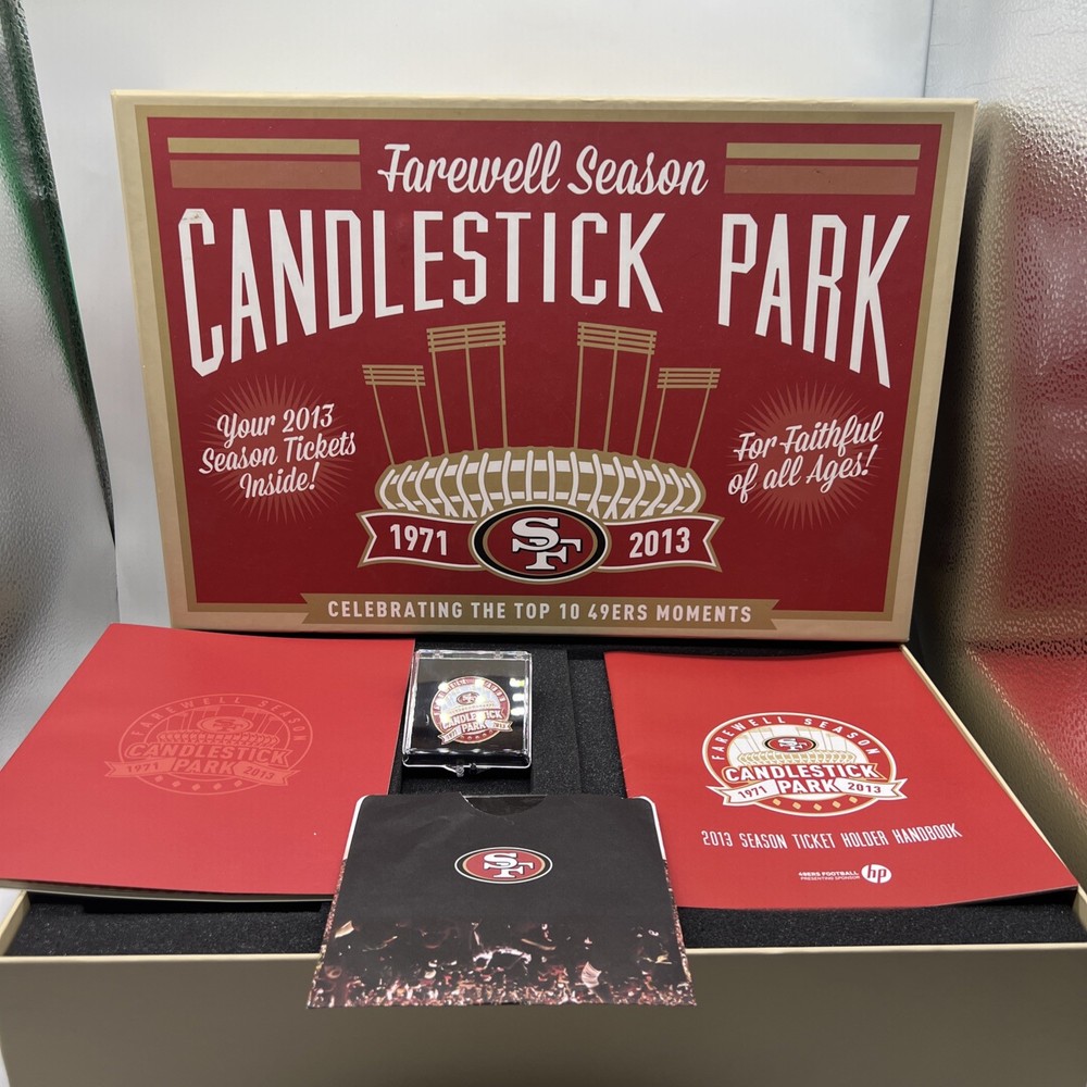 SF 49ERS 2013 Farewell Candlestick Park Season Commemorative Box w CD, NoTickets