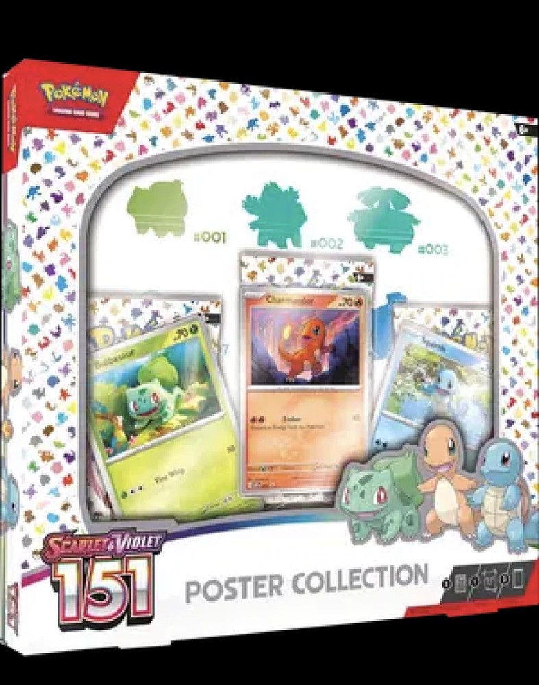 Nintendo Pokémon TCG Scarlet & Violet - 151 Poster Collection Box - 3 Packs