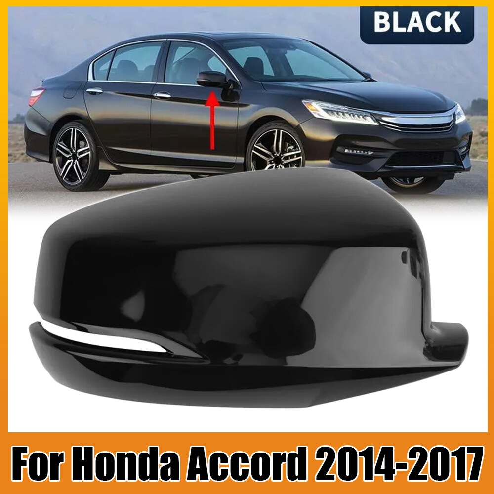 Replacement 1Pc Right Side Black Mirror Cover Cap For 2014-2017 Honda Accord ABS