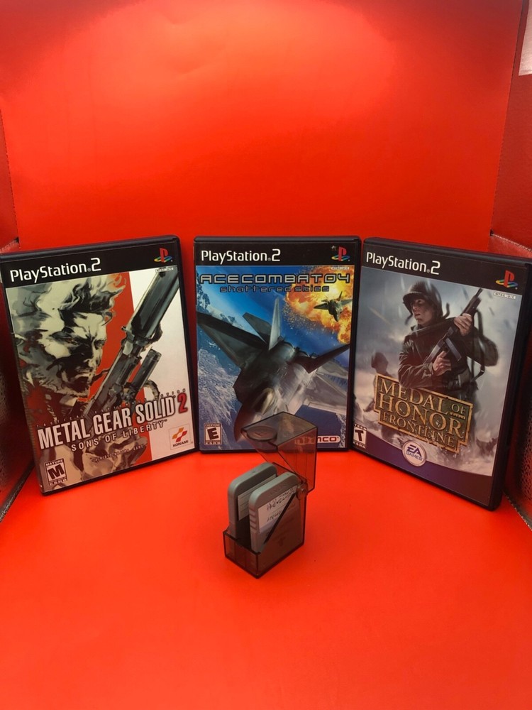 PS-2 Game Bundle - MGS 2, Medal of Honor Frontline, Ace Combat 4- SALE!-image