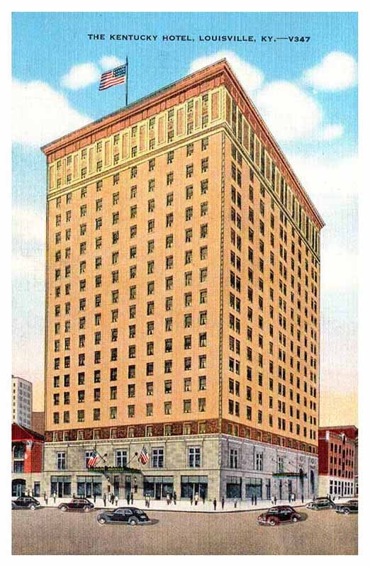 Postcard HOTEL SCENE Louisville Kentucky KY m/09 AP8420