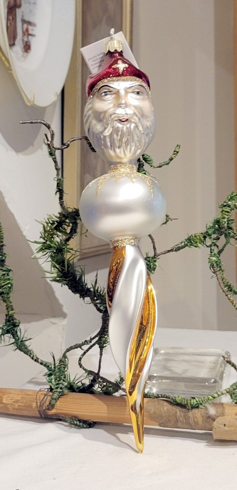 Vtg 1992 Christopher Radko MERLIN SANTA Icicle Twist Christmas ornament