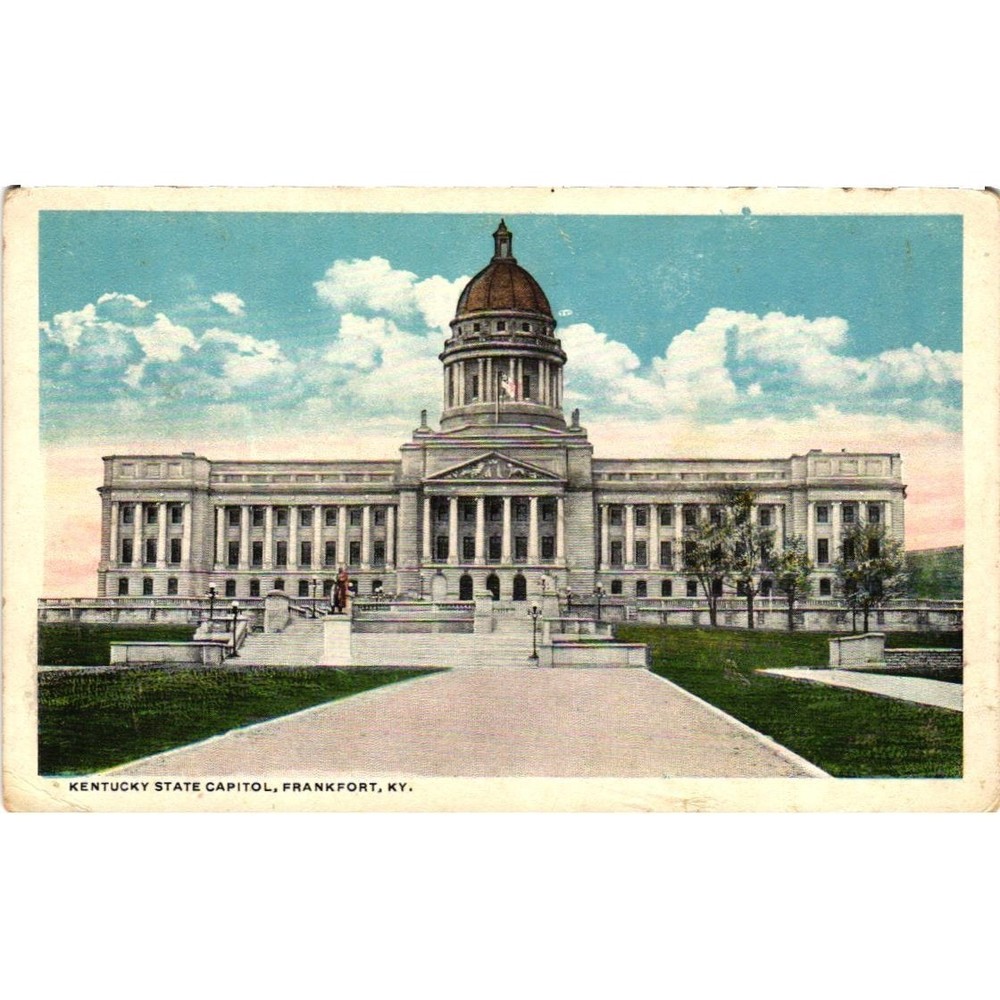 Vintage Kentucky State Capitol Frankfort KY Linen Postcard C.T. American Art